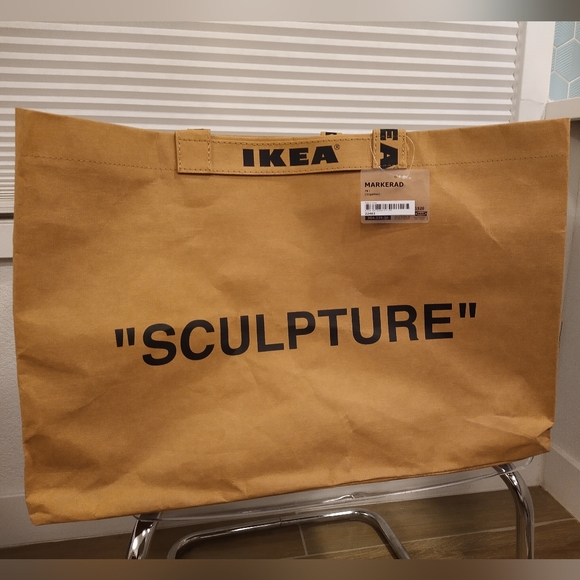 Virgil Abloh x IKEA Off White SCULPTURE Large BAG Markerad NWT - Picture 2 of 7